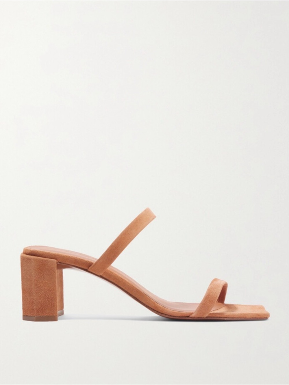 BY FAR Tanya Tan Suede Mule Heels size 40 / 9.5